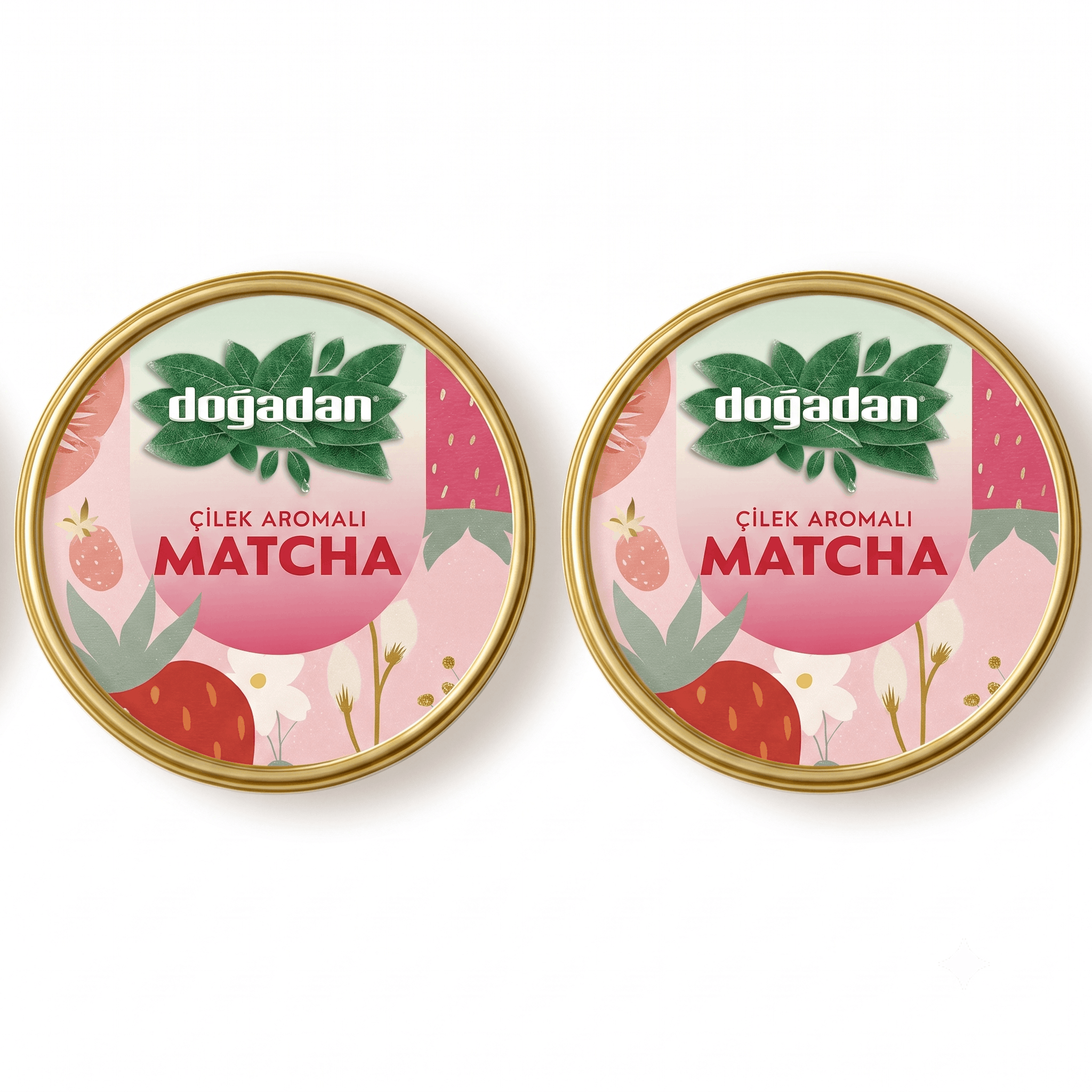 2'Li Çilek Aromalı Matcha Doğadan